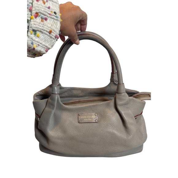 kate spade Handbags - Kate Spade Berkshire Road Stevie Satchel Gray Pebble Leather Shoulder Bag